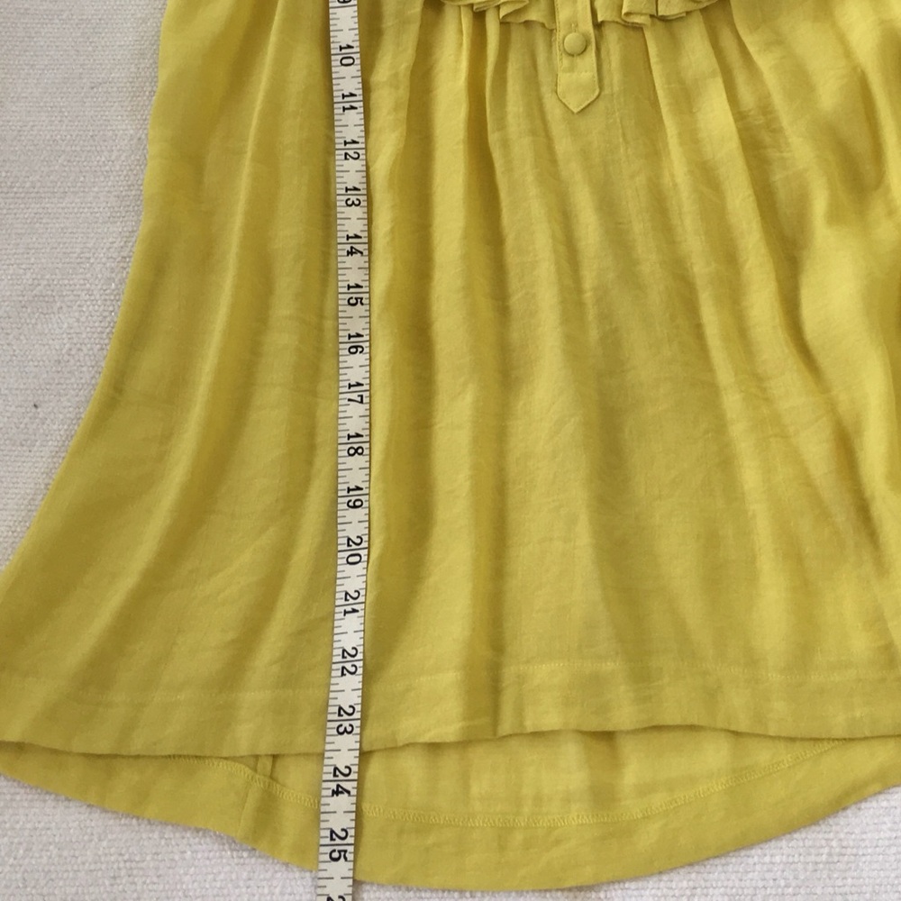 Sine Yellow Ruffle Racerback Top - Picture 11 of 16